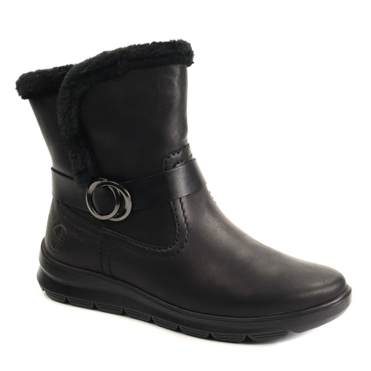 Rieker Ghete dama piele naturala Z0081 00 negru ID5819-NG