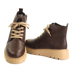 Rieker Ghete dama piele naturala 70405 25 maro ID5823-MARO