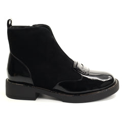 Epica Ghete dama piele naturala 3A206 M121B T139A 01 I negru velur ID5829-NGV
