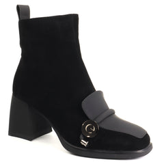 Epica Ghete dama piele naturala 3V1216 S605 G5 01 I negru velur ID5831-NGV