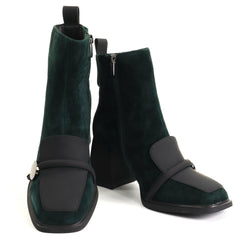 Epica Ghete dama piele naturala 3V1216 S605 G5 C2 I verde velur ID5832-VRDV