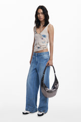 Desigual Geanta dama dark silver 25WAXPAU MD4302