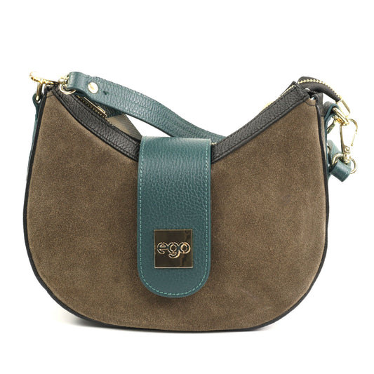 EGO Geanta dama piele intoarsa naturala taupe ES0277IS 010025JZ MD4423