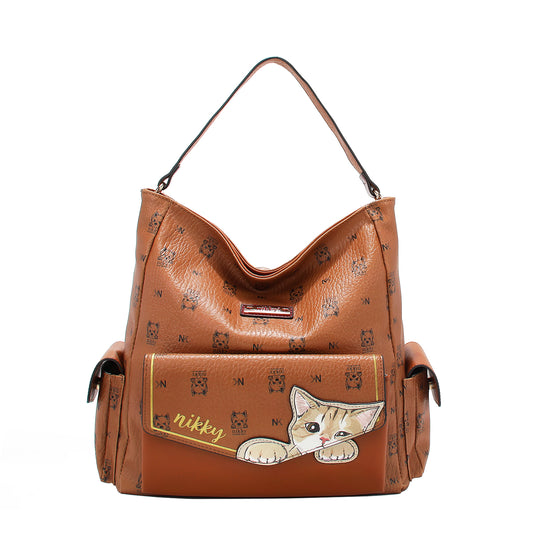 Nikky Geanta dama NIKKY FINDSMEOW BROWN NK12821 MD4464