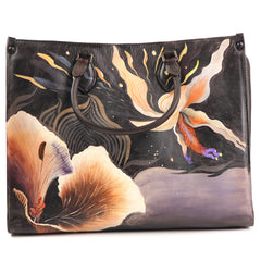 Sifino Geanta dama negru floral F8343 MD4729