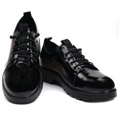 Pass Collection Pantofi dama X4X430011A 01 L negru lac ID3594-NGL