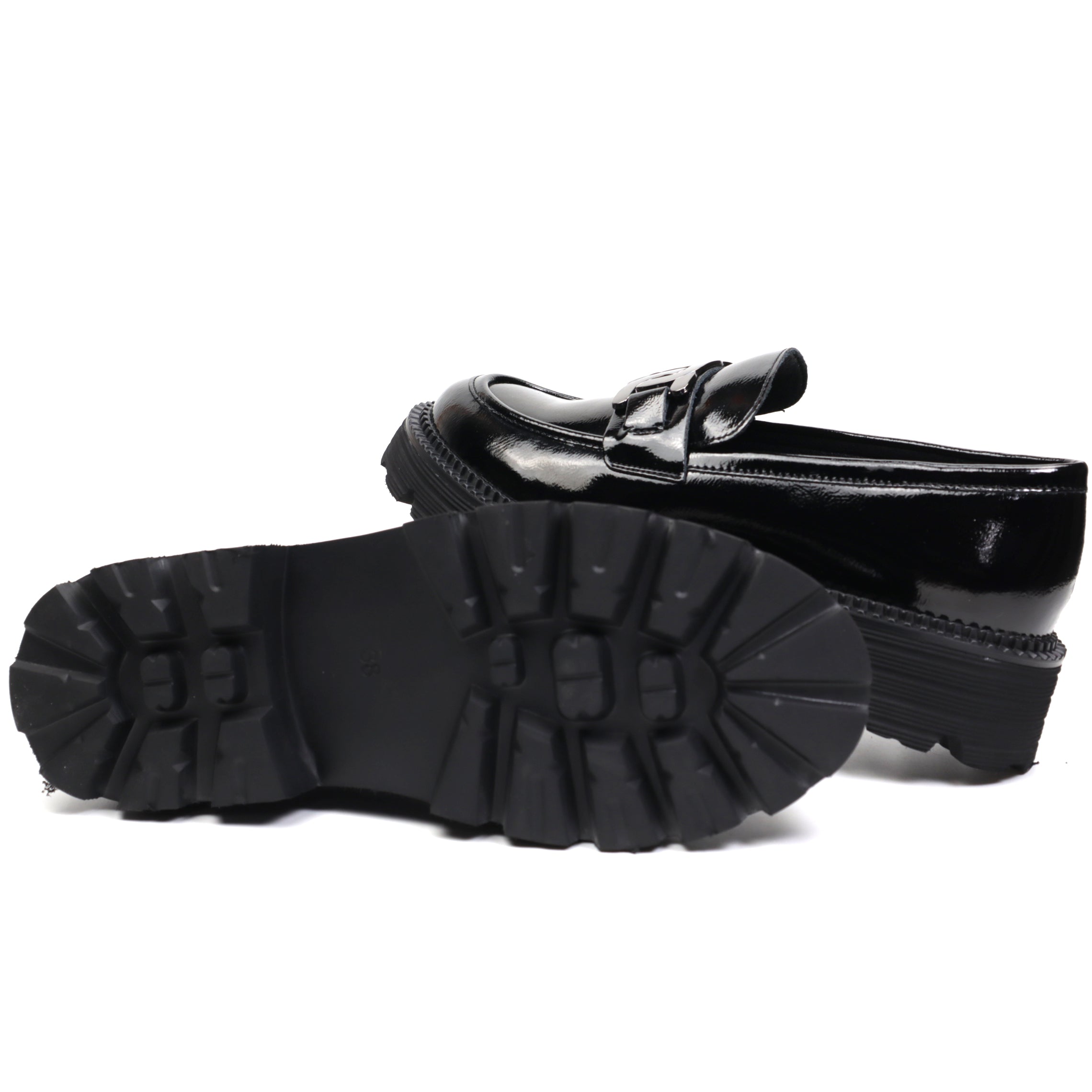 Pass Collection Pantofi dama V4VA30039 01 L negru lac ID3641-NGL