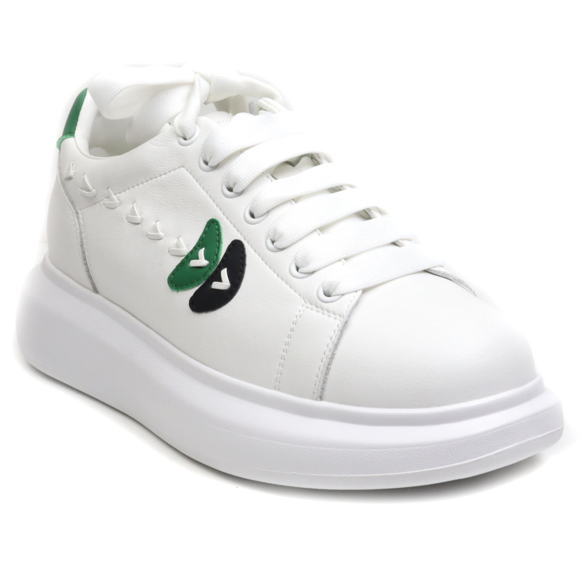 Franco Gerardo Sneakers dama 2A515 WHITE/GREEN ID3880-WGREEN