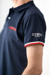 Iceberg Tricou barbati guler si maneca scurta Bleumarin HB0006-BLM