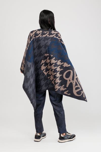 Anekke Poncho dama 41284 002 BLUE/BEIGE HD0032-BLBEI