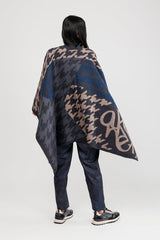 Anekke Poncho dama 41284 002 BLUE/BEIGE HD0032-BLBEI