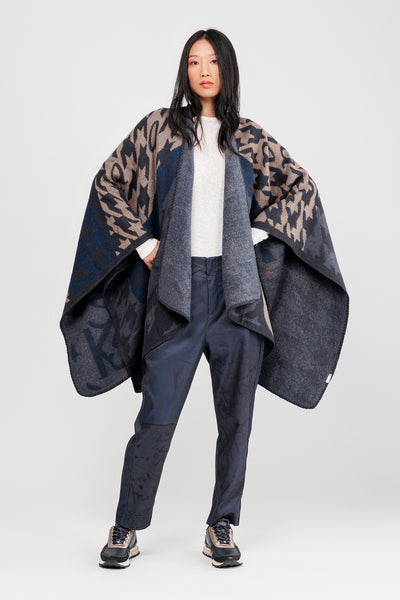 Anekke Poncho dama 41284 002 BLUE/BEIGE HD0032-BLBEI