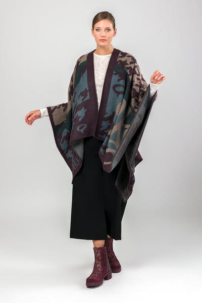 Anekke Poncho dama 41284 003 BLUE/LILA HD0033-BLLIL
