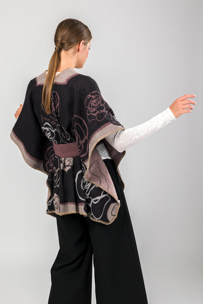 Anekke Poncho dama 41284 022 BLACK/PINK HD0035-BKPK