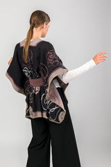 Anekke Poncho dama 41284 022 BLACK/PINK HD0035-BKPK