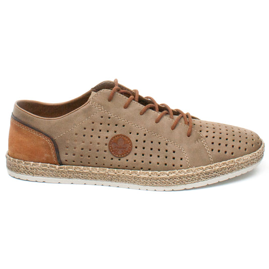 Rieker Pantofi barbati perforati B5213 64 maro nubuk IB2260-MARON