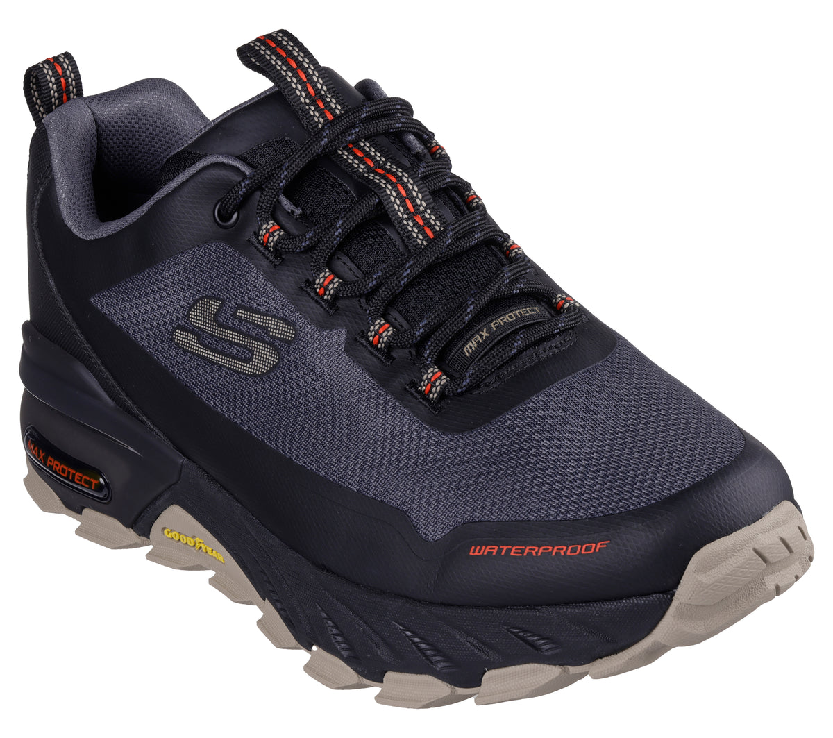 Skechers Pantofi barbati waterproof 237304 Max Protect Fast Track BLACK/MULTICOLOR IB2304-BKMT