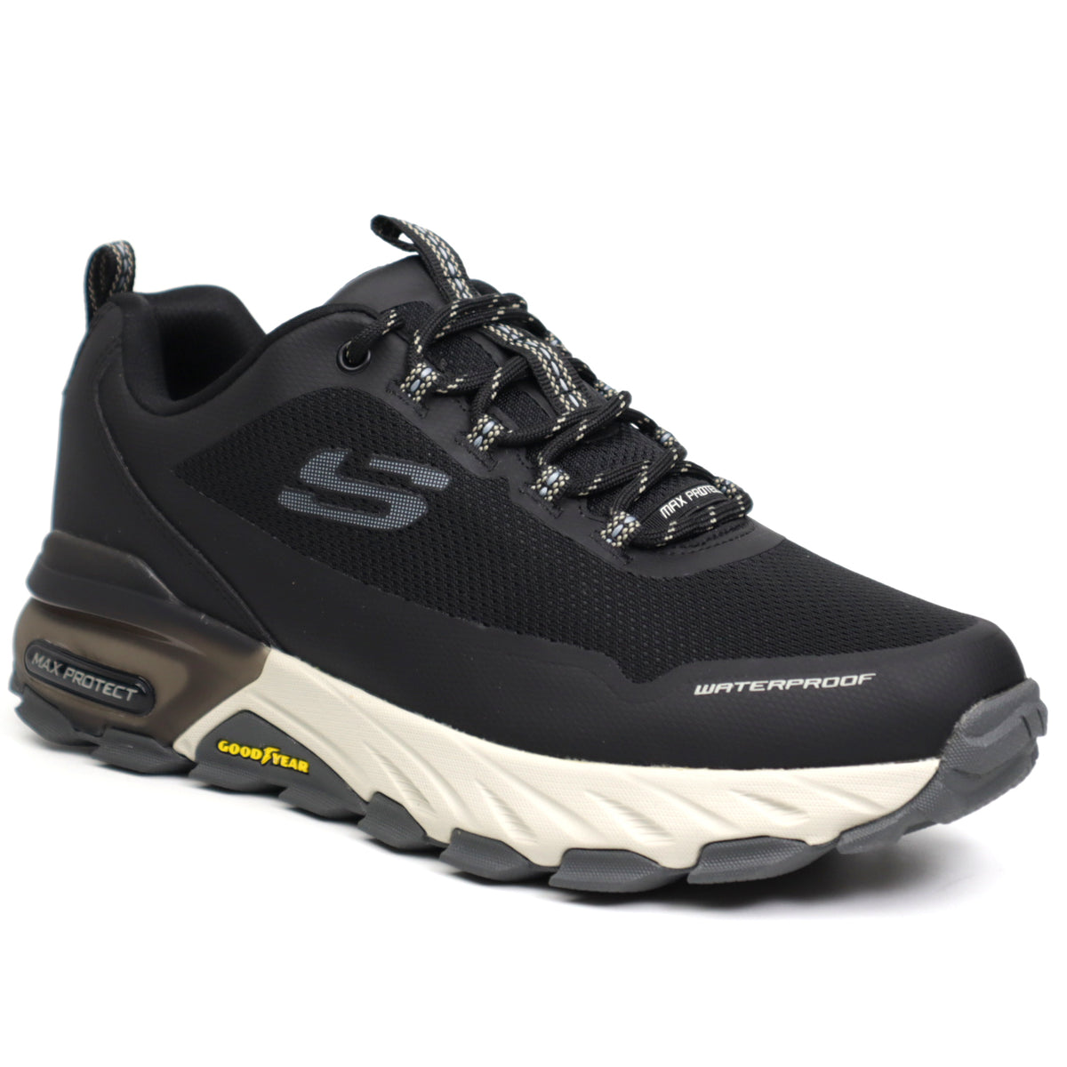 Skechers Pantofi barbati waterproof 237304 Max Protect Fast Track BLACK/GRAY IB2304-BKGY