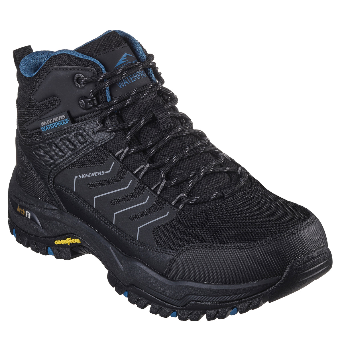 Skechers Bocanci barbati ARCH FIT DAWSON Waterproof 204634 BLACK IB2326-BLK