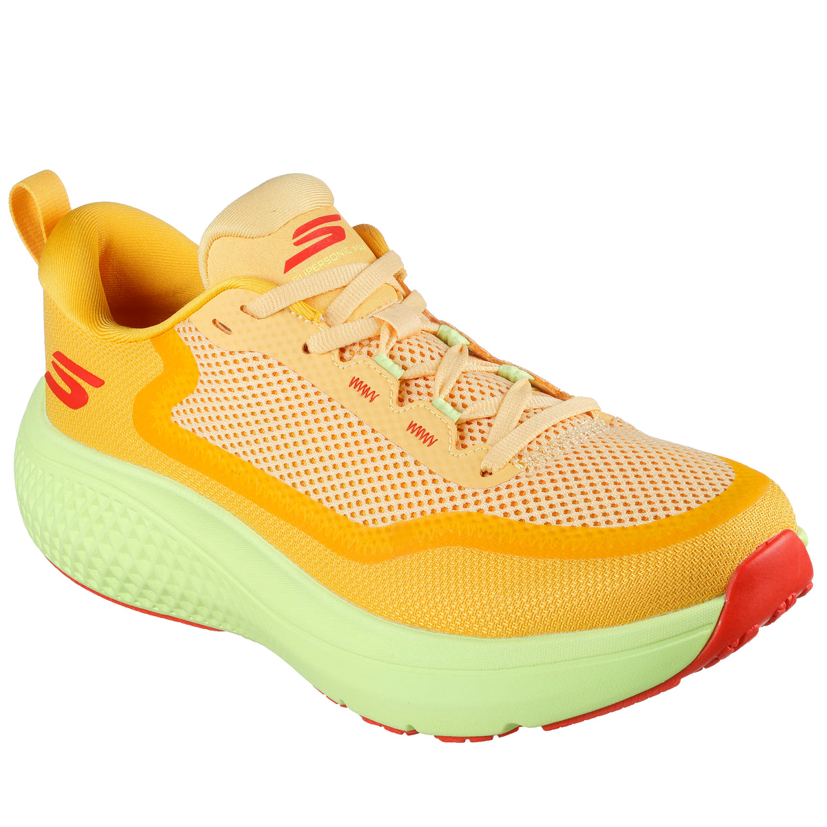 Skechers Pantofi barbati sport GO RUN SUPERSONIC MAX 246086 ORANGE/LIME IB2505-ORLM