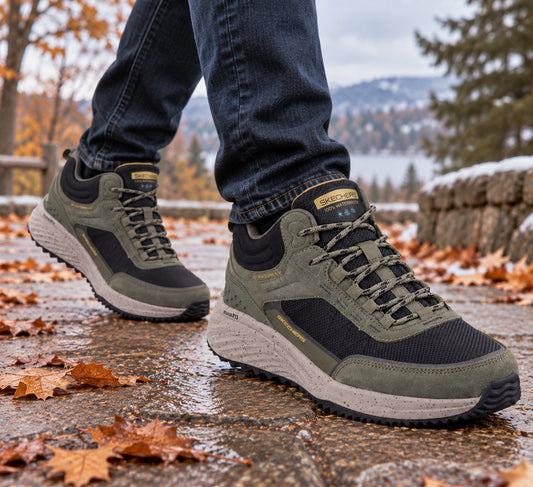 Skechers Pantofi barbati sport BOUNDER RSE BREKOR 232961 OLIVE/BLACK IB2634-OLBK
