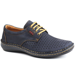 Otter Pantofi barbati perforati OT9554 42 N bleumarin nubuk IB2651-BLMN