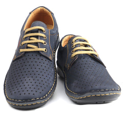 Otter Pantofi barbati perforati OT9554 42 N bleumarin nubuk IB2651-BLMN