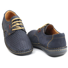 Otter Pantofi barbati perforati OT9554 42 N bleumarin nubuk IB2651-BLMN