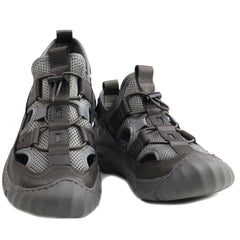 Mels Pantofi barbati decupati A93001 gri IB2655-GRI