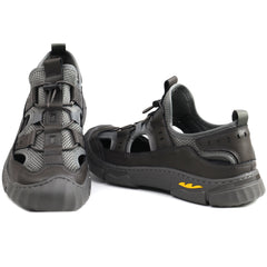 Mels Pantofi barbati decupati A93001 gri IB2655-GRI