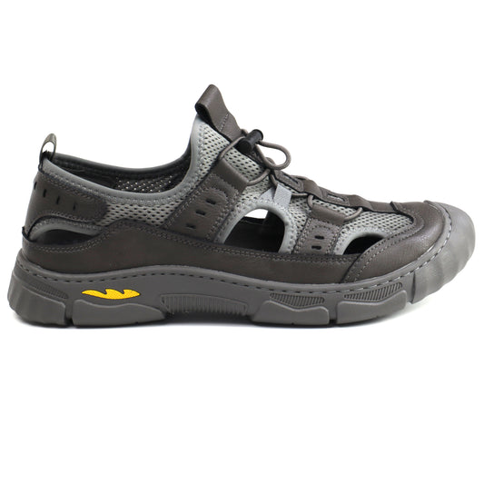 Mels Pantofi barbati decupati A93001 gri IB2655-GRI