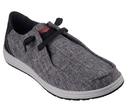 Skechers Pantofi barbati RELAXED FIT MELSON NELA 210726 BLACK IB2683-BLK