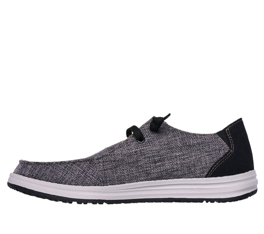 Skechers Pantofi barbati RELAXED FIT MELSON NELA 210726 BLACK IB2683-BLK