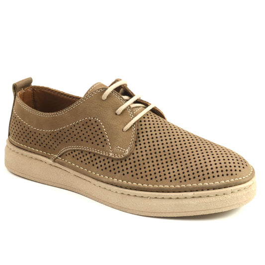 Goretti Pantofi barbati perforati B69 321 maro nubuk IB2686-MARON