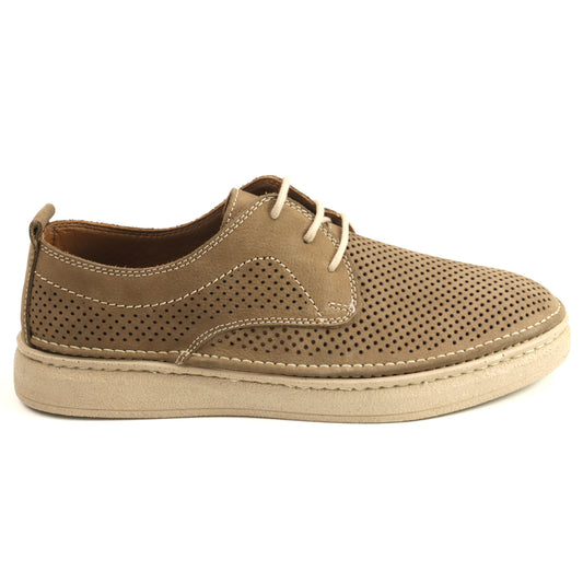 Goretti Pantofi barbati perforati B69 321 maro nubuk IB2686-MARON
