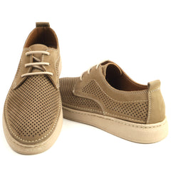 Goretti Pantofi barbati perforati B69 321 maro nubuk IB2686-MARON