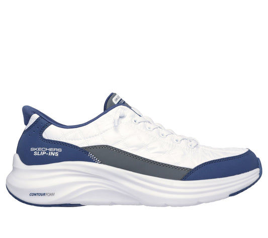Skechers Pantofi barbati sport Slip Ins CONTOUR FOAM COZY FIT 232619 WHITE/NAVY IB2701-WNV