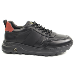 Franco Gerardo Pantofi barbati piele naturala 302 BLACK/RED IB2766-BKRD