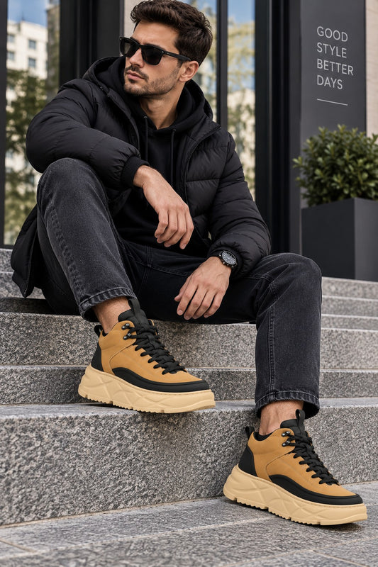 Franco Gerardo Ghete barbati piele naturala 88860 YELLOW IB2780-YEL