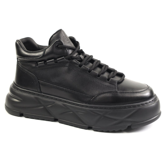 Franco Gerardo Ghete barbati piele naturala  225 5 BLACK IB2784-BLK