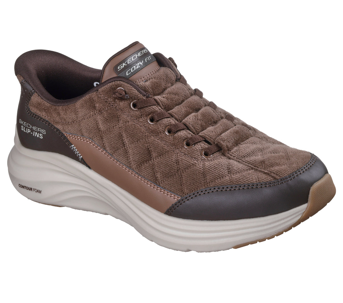 Skechers Pantofi barbati Slip Ins CONTOUR FOAM CORDELUX 232618 BROWN IB2792-BRN