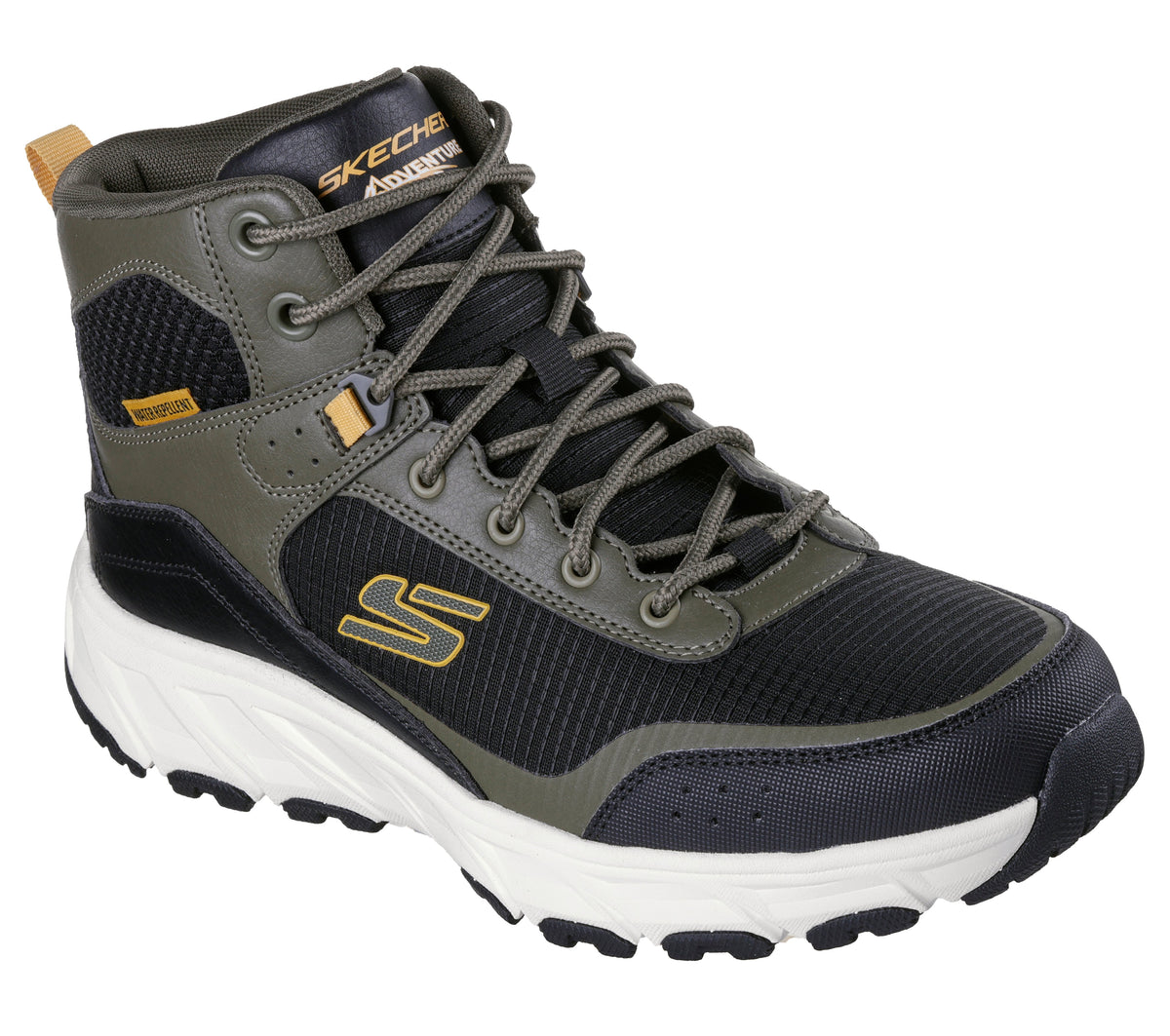 Skechers Ghete barbati Water Repellent HILLCREST 2.0 WOODROCK PEAK 237804 OLIVE/BLACK IB2793-OLBK