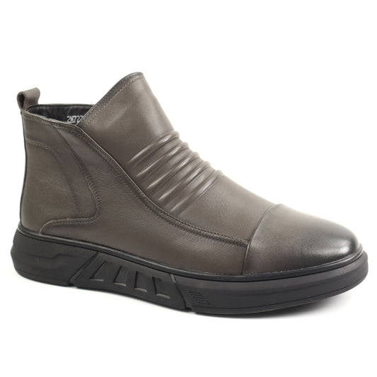 Franco Gerardo Ghete barbati piele naturala 2M72703 GRAY IB2797-GRY