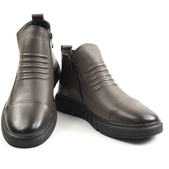 Franco Gerardo Ghete barbati piele naturala 2M72703 GRAY IB2797-GRY