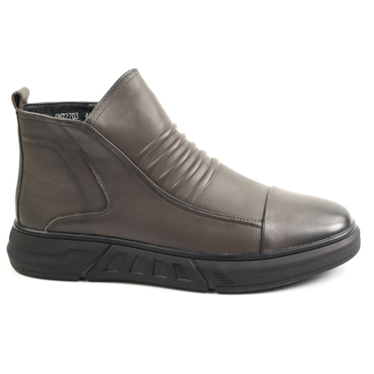 Franco Gerardo Ghete barbati piele naturala 2M72703 GRAY IB2797-GRY