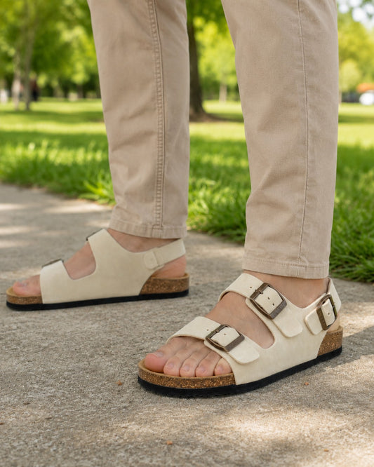 Plakton Sandale barbati piele naturala 175113 bej IB2836-BEJ