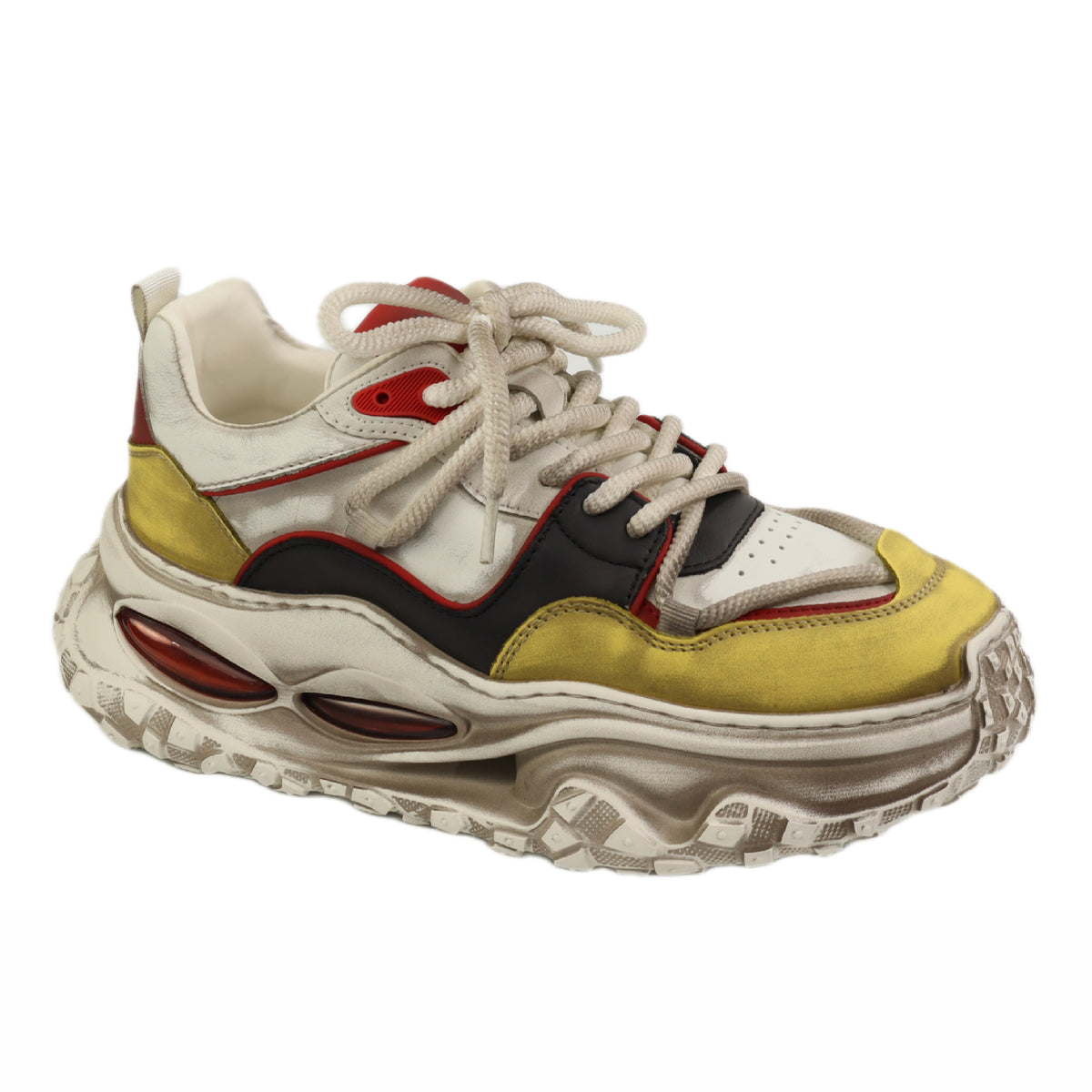 Franco Gerardo Pantofi barbati piele naturala 95932 WHITE/RED IB2840-WRED