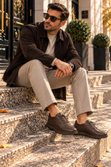 Otter Pantofi barbati piele naturala OTK 76 02 N maro IB2871-MARO
