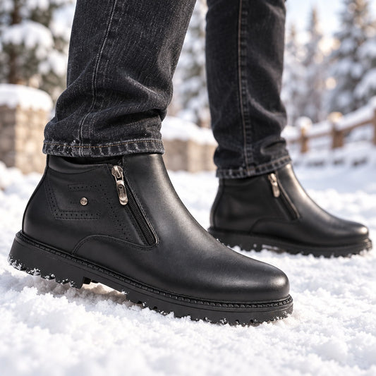 Otter Ghete barbati piele naturala 1DT90012A 01 N negru IB2874-NG