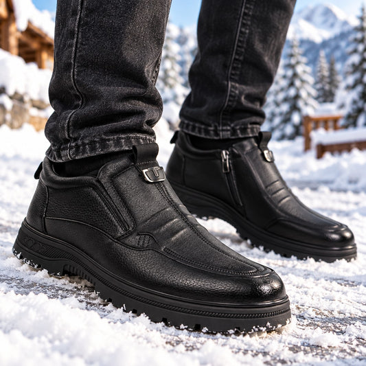 Otter Ghete barbati piele naturala 2D6102 01 N negru IB2878-NG
